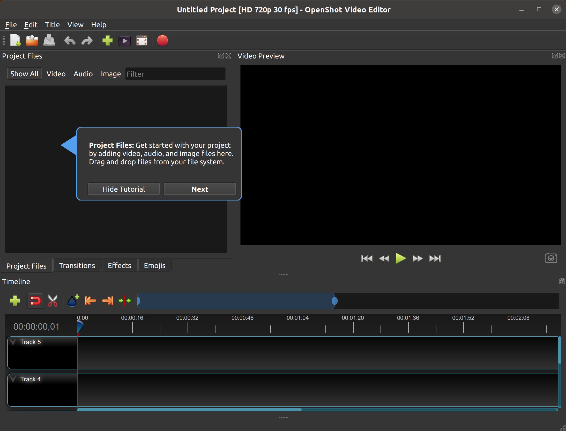 Main Window — OpenShot Video Editor 3.1.1 documentation